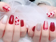 パルフェネイル(Parfait nail)/チェック冬ネイル