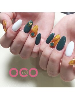 オコネイル ネイルサロンアンドスクール(OCO nail)/amber × green☆