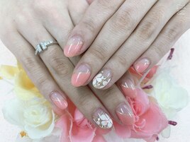 【豊田】キラキラフラワーネイル