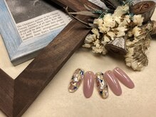 ネイルサロン ウノ 湘南平塚(UNO)/ドライフラワー×シェル