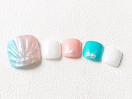 海　夏 氷ネイル フットデザイン