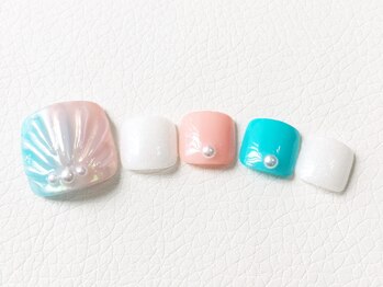 ノーラスリエン(Nolaslien)/海 夏 氷ネイル フットデザイン