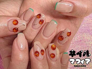 ネイルマフィア 原宿(NAIL MAFIA)/ぷっくりさくらんぼネイル