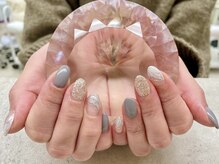 ネイルサロン ドゥ(Nail Salon Doux)/（垣内）ミラー斜めフレンチ