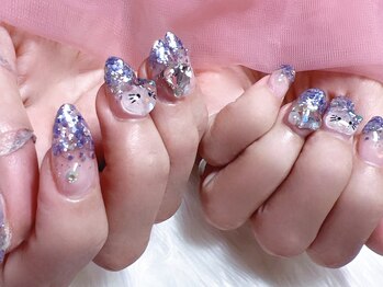 ニケネイル(Nike nail)/キティちゃんとキラキラ