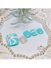 ピオニーネイル(peony nail)/ティファニー　リボン