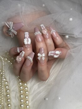 ユンネイル(YunNail)の写真/【[オフ・ケア込]デザインコース￥9200】持ち込みデザインOK◎カラー・アートし放題！ママさんに大人気★