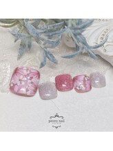 ピオニーネイル(peony nail)/フラワーブーケ　ピンク