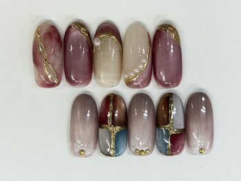 ジュエル(Jewel)の写真/トレンドのデザインをお得に♪何度でも【オフ/ケア込みの定額¥7280】で通いやすい！マグネットネイルも◎