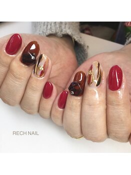 レッシュネイル サロンアンドスクール(RECH NAIL salon&school)/秋色ニュアンスデザイン
