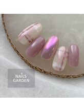 ネイルズガーデン(NAILS GARDEN)/チェックネイル