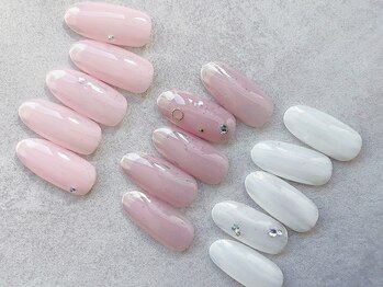 アバネイル 名駅店(AVA NAIL)/【オーロラフレンチ×ストーン】