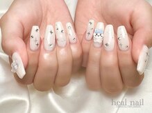ヒールネイル(heal nail)/white×kirakira×ハチワレ.