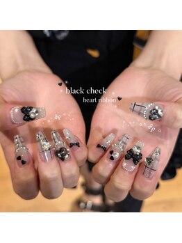 リンドネイル バイ モカ アンド ララ(Lind nail by moca and LaLa)/【mian】チェックネイル