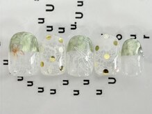 ジェミーネイル エビス(Jemiy nail ebisu)/ピスタチオレースドット10480yen
