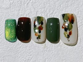 秋　ニュアンスネイル