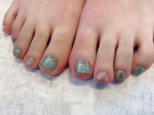 ミラネイル(Mila nail)/エメラルド＊オーロラフレーク