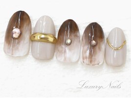 カフェラテ＊リングNail