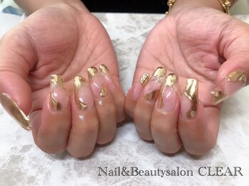 ネイルアンドビューティーサロン クリア(CLEAR)/クリアゴールドスカルプ