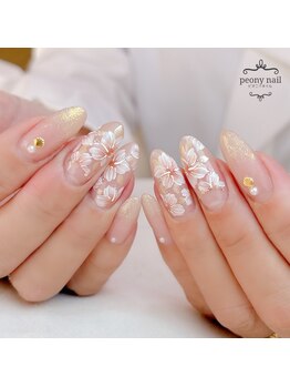 ピオニーネイル(peony nail)/ハイビスカス