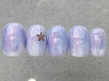 ネイルメゾン 天神店(NAIL MAISON)/夏海ラメもやもや星￥6000