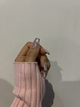 ムーイ 外苑前(mooi.)/kirakira black french nailｓ