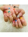 パステル×フレンチネイル