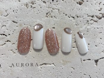 アウロラ 代々木上原(AURORA)/秋ネイルぷっくりネイルシンプル