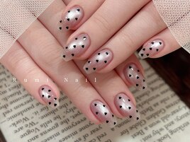 グレージュ/ドット/モノトーン