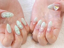 ◯mint green nail