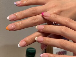 カラフルフレンチネイル