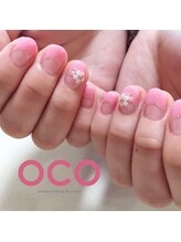 オコネイル ネイルサロンアンドスクール(OCO nail)/charmant × pink french☆