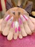 ＜ネイル＞長さだしスカルプ＋アートやり放題90分14,300円（オフ別途）