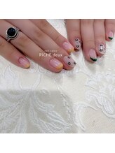 リッシュ ドゥ(RICHE deux)/おしゃれ2色フレンチネイル