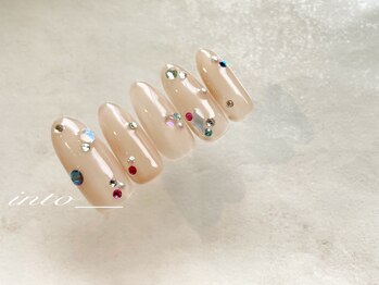 ネイルサロン イントゥ(into_)/カラフルパーツネイル