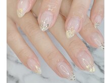 アリイネイルズ(ALII Nails)/クリアゴールドネイル