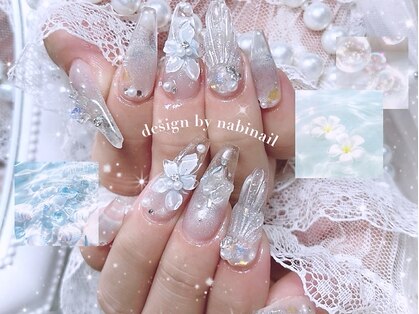 nabinail/ワンホンネイル/ガーリーネイル/推し活/やり放題/長さ出しの写真