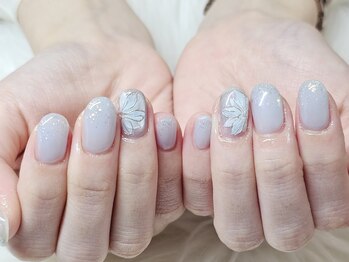 シェルウェリナ(SHeLL WELINA)の写真/秋に似合う繊細な手書きフラワーアートをトレンドと合わせご提案いたします★
