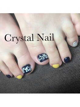 クリスタルネイル ボンベルタ橘店(CRYSTAL NAIL)/ワンカラー×アートネイル