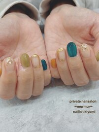 変形ミラーネイル