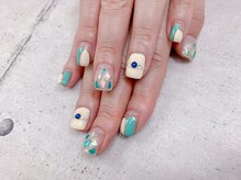 ネイル ビューティーマジック 葛西本店/ターコイズブルーネイル