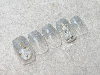 エストリブレ(estLivre)/クリスマスフラッシュネイル