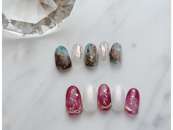 鮮やかアクセサリーネイル