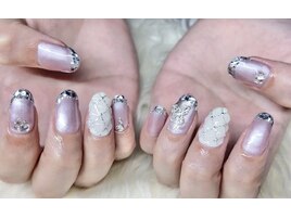 ガラスフレンチ☆ワンホンネイル