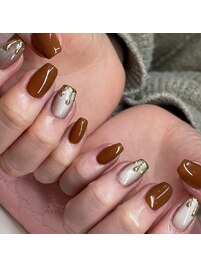 バレンタインネイル