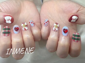 インミニネイルサロン 上野御徒町(INMENE)/クリスマスデザイン♪