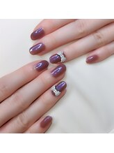 ケースタイル(K-style)/ワンカラー/リボンネイル