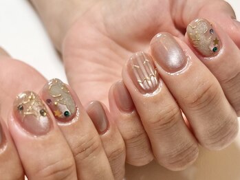 お化けミッキーネイル