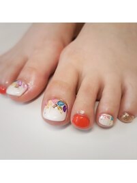 【パステルカラーネイル】