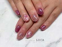 ネイルアトリエルカ(nail atelier LUCA)/W-938 くすみカラー大理石ネイル
